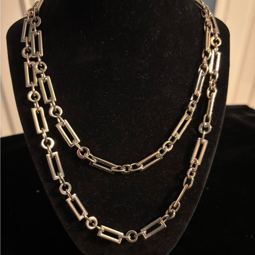 Anne Klein Elegant Silver Chain Necklace